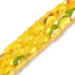 Transparent Electroplate Glass Beads Strands