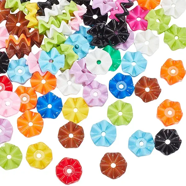 100Pcs Opaque Acrylic Beads