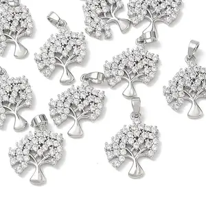 SHEGRACE Brass Clear Cubic Zirconia Pendants