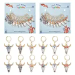 Alloy Enamel Ox-Head Pendant Locking Stitch Markers