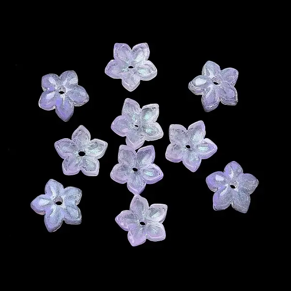 Dyed & Heated Glass Bead Caps