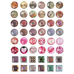 4Sets 4 Styles Glass Cabochons