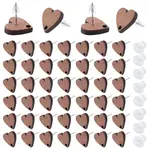 50Pcs Wood Stud Earring Finding