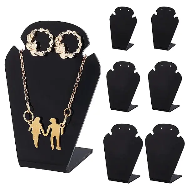 3Pcs 3 Sizes Acrylic Necklace Displays Stand Set