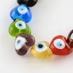 Heart Evil Eye Lampwork Bead Strands