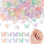 10 Sets 5 Colors Glitter Glass Cabochons