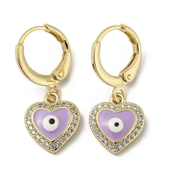 Real 18K Gold Plated Brass Dangle Leverback Earrings