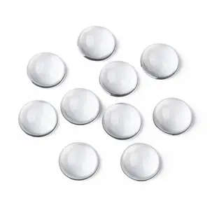 Transparent Half Round Glass Cabochons