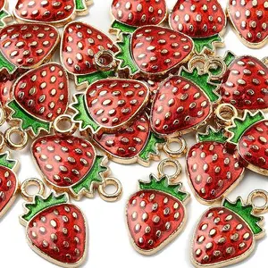 Light Gold Plated Alloy Enamel Pendants