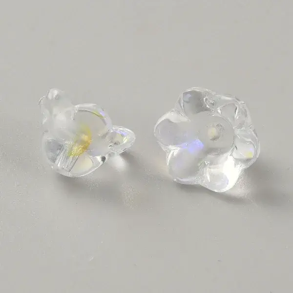 Glass Gradient Color Bead Caps