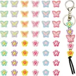 48Pcs 12 Styles Plating Acrylic Beads