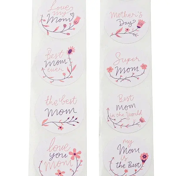 Mother's Day 8 Styles Stickers Roll
