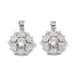 Brass & Clear Cubic Zirconia Pendants