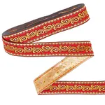 Ethnic Style Polyester Jacquard Leaf Ribbons