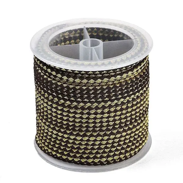 11M Polyester Braided Cord with Cotton Core & Metallic Thread