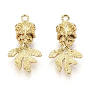 Brass Micro Pave Cubic Zirconia Pendants