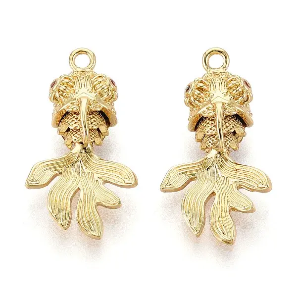 Brass Micro Pave Cubic Zirconia Pendants