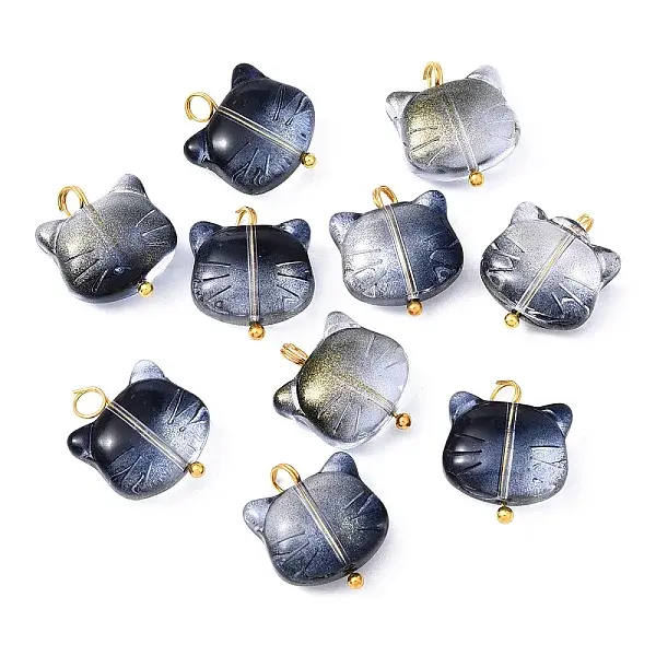 10Pcs Glass Pendants