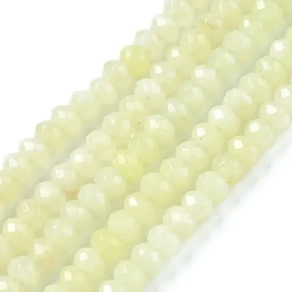 Dyed Natural Malaysia Jade Rondelle Beads Strands