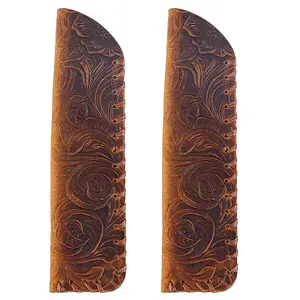 Flower Pattern Cowhide Pen Holders