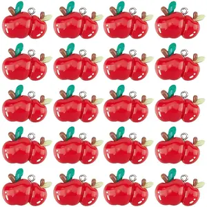 30Pcs Christmas Theme Plastic Pendants