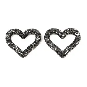 Handmade Polymer Clay Rhinestone Linking Rings