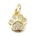 Brass Micro Pave Cubic Zirconia Charms