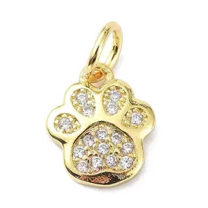 Brass Micro Pave Cubic Zirconia Charms