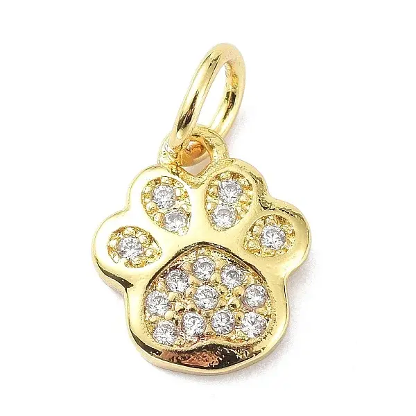 Brass Micro Pave Cubic Zirconia Charms