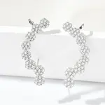 Brass Micro Pave Clear Cubic Zirconia Stud Earrings