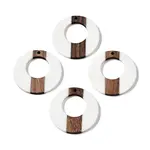 Opaque Resin & Walnut Wood Pendants