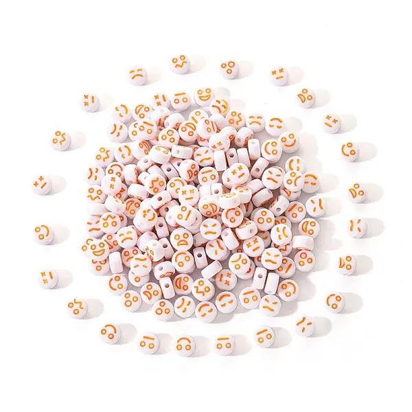 White Opaque Acrylic Beads