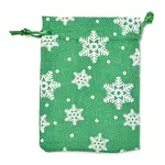 Christmas Themed Burlap Packing Pouches