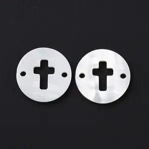 Natural Freshwater Shell Connector Charms