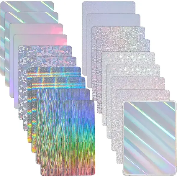 18Pcs 9 Styles Rectangle Laser Paper Card