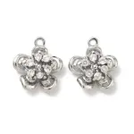 Brass Micro Pave Cubic Zirconia Pendants