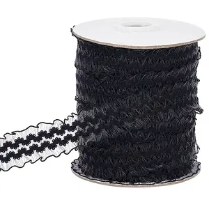 30 Yards Chinlon Pleated Flower Ribbon