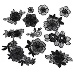 24Pcs 12 Styles Computerized Embroidery Polyester Ornament Accesories