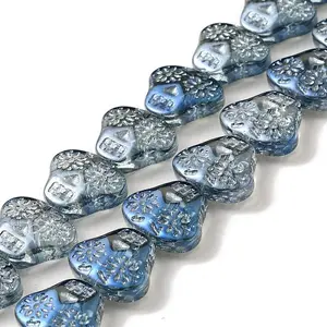 Transparent Electroplate Glass Beads Strands