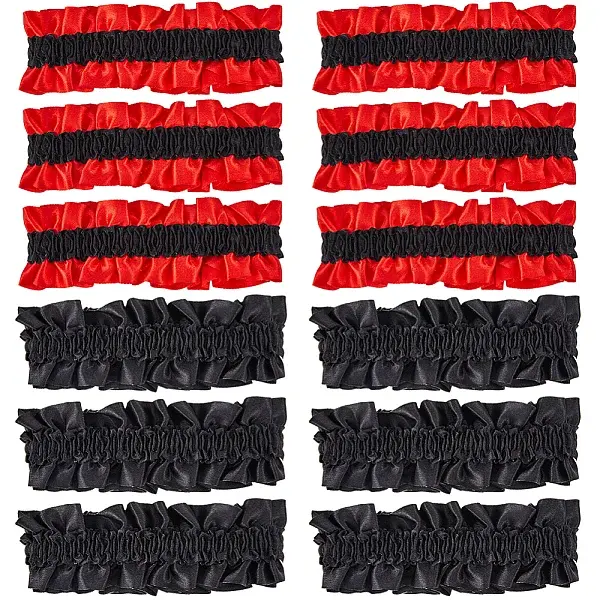 6 Pairs 2 Colors Polyester Elastic Garters