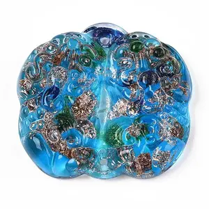 Handmade Gold Sand Lampwork Links Connectors