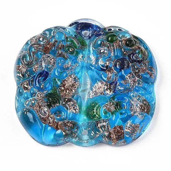 Handmade Gold Sand Lampwork Links Connectors