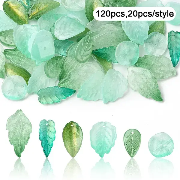 Baking Paint Transparent Glass Pendants