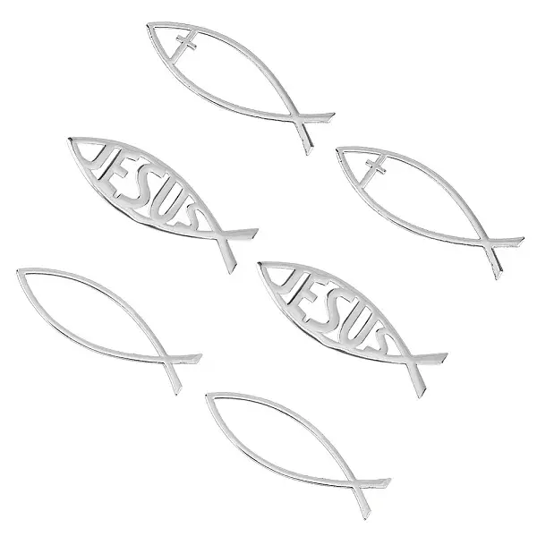 6Pcs 3 Styles Religion Waterproof PVC Adhesive Car Stickers