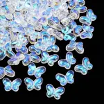 AB Color Plated Transparent Glass Beads