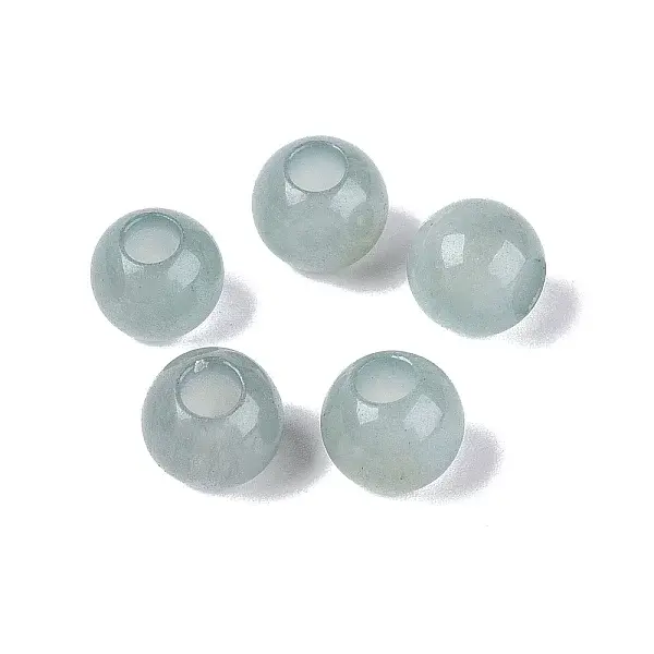 Natural White Jade European Beads