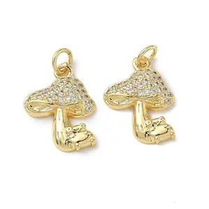 Brass Micro Pave Cubic Zirconia Pendants