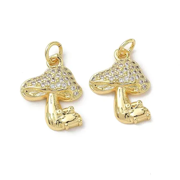 Brass Micro Pave Cubic Zirconia Pendants