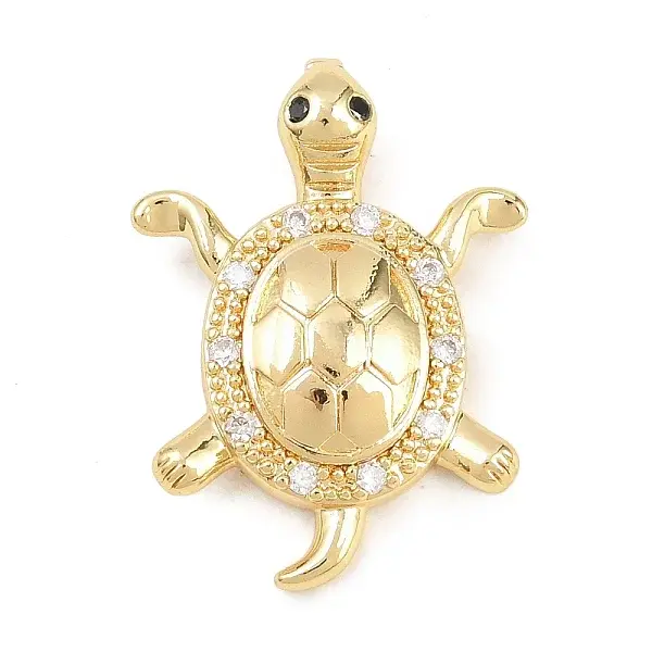 Brass Micro Pave Cubic Zirconia Pendants