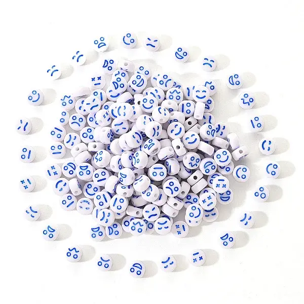 White Opaque Acrylic Beads